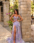 Lavender Bloom Evening Dress
